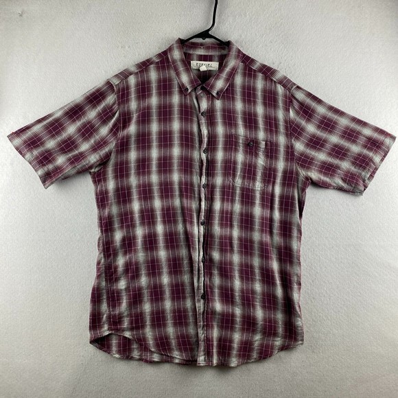 Ezekiel Button-Up Shirt Mens XL Multicolor Plaid Short Sleeve Button Collar - Picture 1 of 16